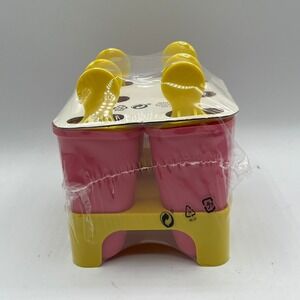 IKEA Chosigt Ice Pop Maker Set 6 Molds Pink Yellow 802.084.78 New